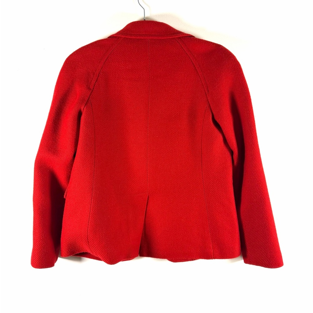 Talbots Bright Red Single-Button Notch Lapel Blaz… - image 3